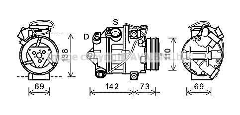 AVA QUALITY COOLING Компрессор, кондиционер BWAK452